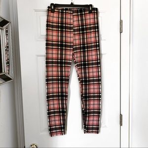 Fashion Nova: Pink Plaid Leggings
